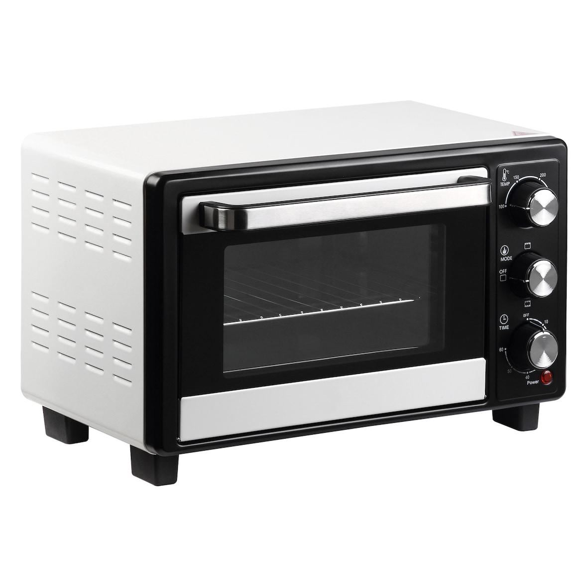 Horno eléctrico de sobremesa 16L 1400W con 3 modos de calor temperatura hasta 230 ℃ temporizador bandeja de horneado y rejilla 44x32x28,1 cm