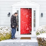 thumbnail of Relaxdays Drahtgittermatte, 40 x 60 cm, Fußabtreter Kokos & Metall, Innen- & Außenbereich, wetterfeste Fußmatte, natur