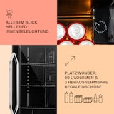 thumbnail of Beersafe XXL Onyx Kühlschrank 80 Liter 3 Böden Panoramaglastür Schwarz