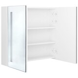 thumbnail of Helloshop26 - Badezimmerschrank mit LED-Spiegel Hochglanzweiß 62 x 14 x 60 cm Hochglanzweiß 02_0006583