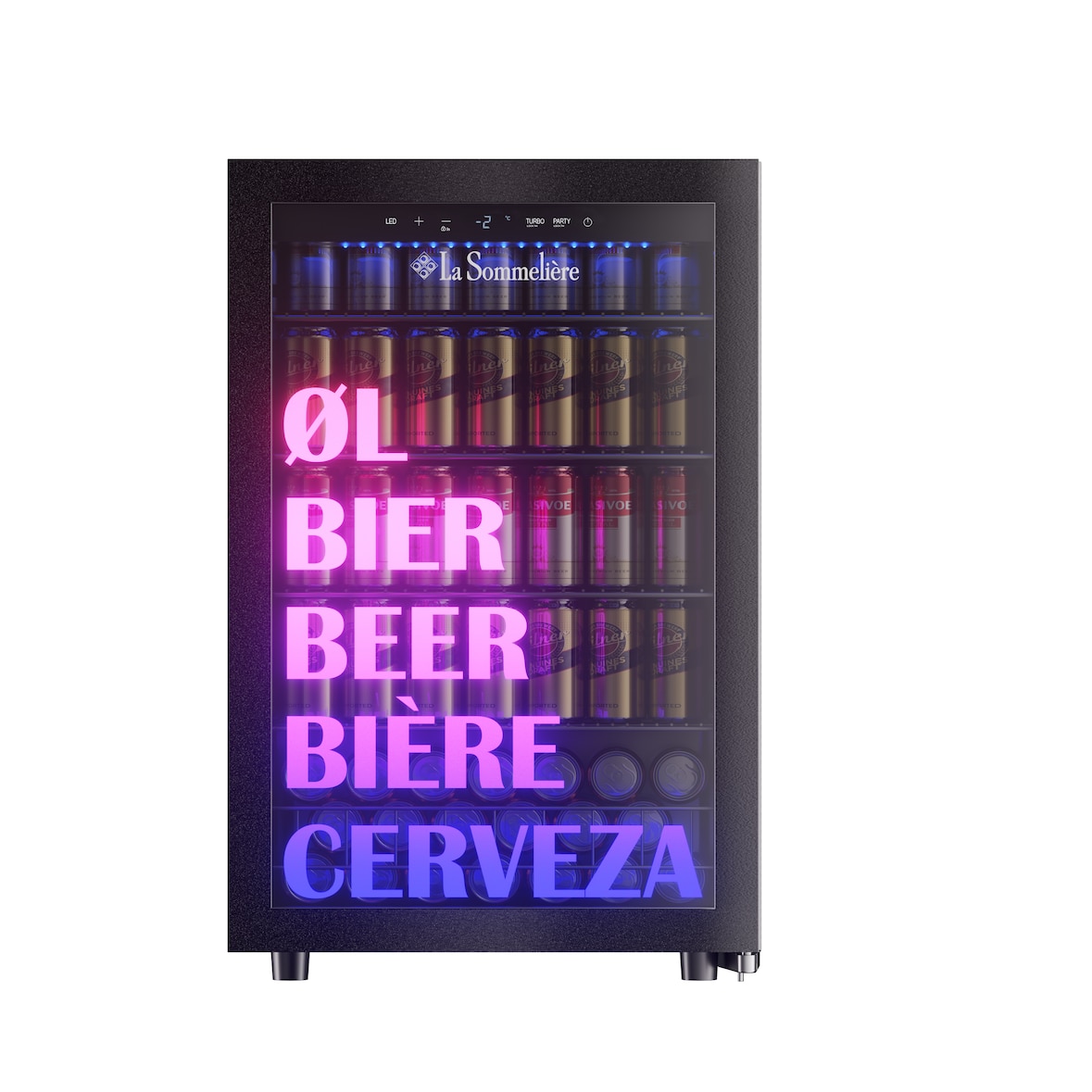 BEER150- Nevera para cerveza retro iluminada