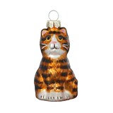 thumbnail of Christbaumschmuck Glas 7cm Tigerkatze Figur Handbemalt Weihnachtsbaum Anhänger Weihnachten Christbaumanhänger Weihnachtsbaumschmuck Tiere Katze Braun