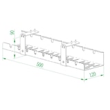 thumbnail of Euroseats Kabelgoot bureau zwart 50 cm