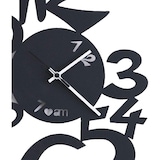 thumbnail of Relógio de parede Lupin preto Ø50 em aço, estilo minimalista, feito na Itália, ideal para sala, cozinha ou escritório