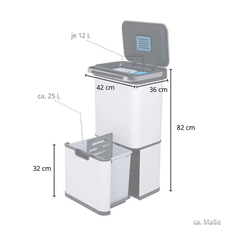 Sensor-Mülleimer 60L Selbstreinigungsfunktion und ... - SVITA