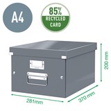 thumbnail of Caja de archivo universal Click & Store Mediana (281x200x369 mm), fucsia