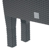 thumbnail of Polyrattan-Blumenbank mit Bewässerung 60cm Pflanzkasten Blumenkasten Pflanztrog