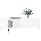 thumbnail of Table basse blanc 104x60x35 cm bois d'ingénierie Modèle Ombre Luxe Prime