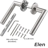 thumbnail of Türgriff Edelstahl Türgarnitur Türdrücker Türbeschlag Türklinke Innentür Bad WC ELEN WC Garnitur-SET