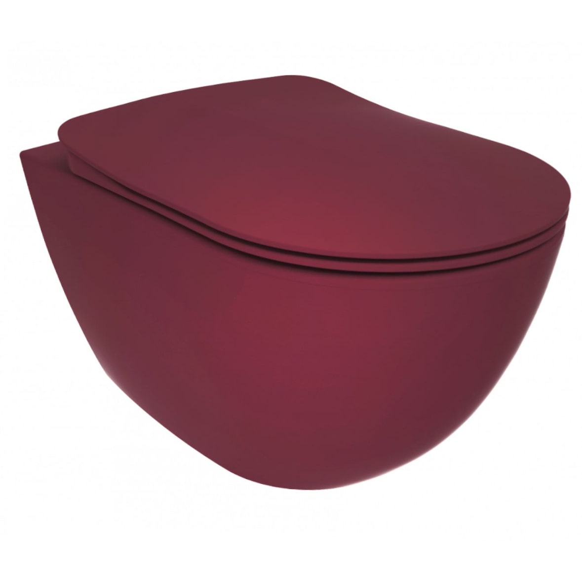 Creavit RIMOFF Wand-WC Berry randlos antibakteriell wassersparend modernes Design