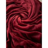 thumbnail of 2 Stück Winter Teddyplüsch Spannbettlaken 120-130x200cm Bordeaux flausch kuschelig