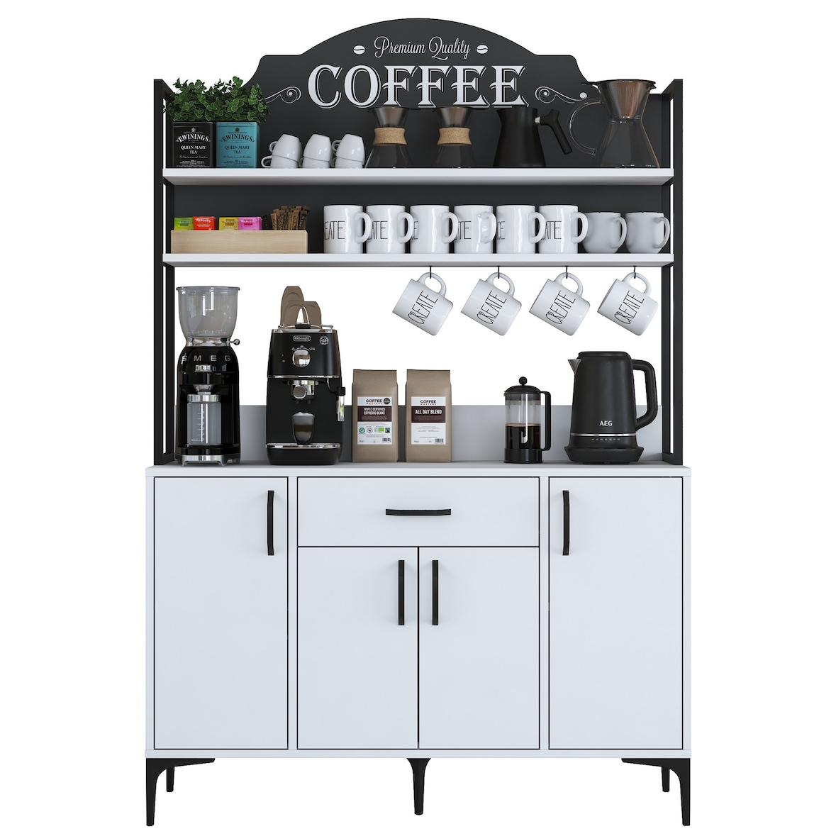 Gabinete multiusos JE130 2987 Blanco 120x183.6x40 cm