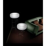 thumbnail of Lampada da Terra in Polietilene Bianco e struttura Nera, Luce a LED Fredda - Serie Elly da Esterno in Polietilene 54x70 cm (d x h) LA375-0700X1