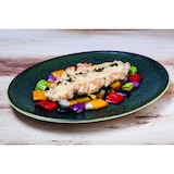 thumbnail of 6x Bonna Ore Mar Moove Platte oval 31x24cm 3cm hoch Grün Braun Porzellan OMRMOV31OV Servierplatten Speise Geschirr