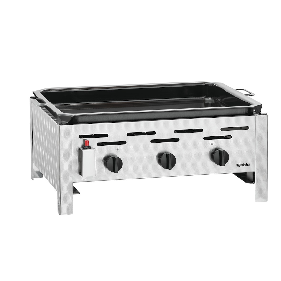 Bartscher Gas-Tischbräter TB1100PF, Stahlblechpfanne, 650 x 570 x 270 mm