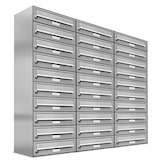 thumbnail of AL Briefkastensysteme 30 Fächer Premium Edelstahl Wand Briefkasten Anlage für Post A4, modern, robust und wetterfest, Artikelnummer: 132T30EA3