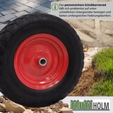 thumbnail of Schubkarrenrad pannensicher Vollgummi 4.80/4.00-8 rot/schwarz + Achse Ersatzrad Reifen PU