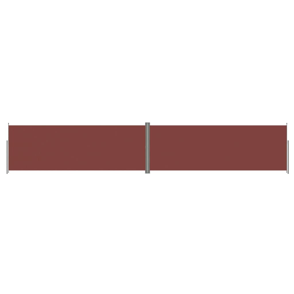 Helloshop26 - Ausziehbare Seitenmarkise/Sichtschutz für Terrasse Garten Balkon 220 x 1200 cm braun 02_0007423