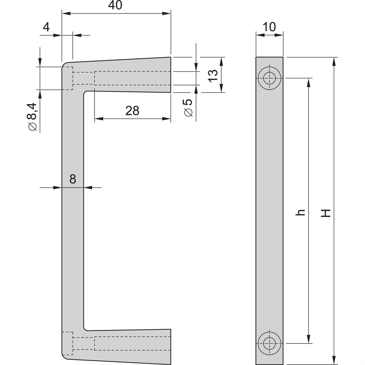 SCHROFF Frontgriffe - FRONTGRIFFE 3HE MULTIPAC(2X)