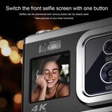 thumbnail of Appareil Photo Numérique 4K HD Double Objectif 50MP Écran Selfie Stabilisation Argent YONIS