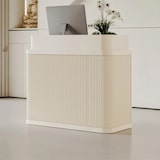 thumbnail of Kleine Bartheke & Empfangstresen – Rezeptionstheke mit vertikaler Streifenstruktur 100 × 55 × 105 cm【mise100】