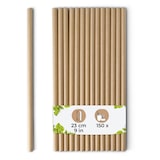 thumbnail of BIOZOYG 150 Stück Jumbo Papiertrinkhalme 23cm,  Ø8mm, braun, Strohhalme, Saugrohre, Trinkröhrchen, dicke XL Getränkerohre für Smoothies und Shakes