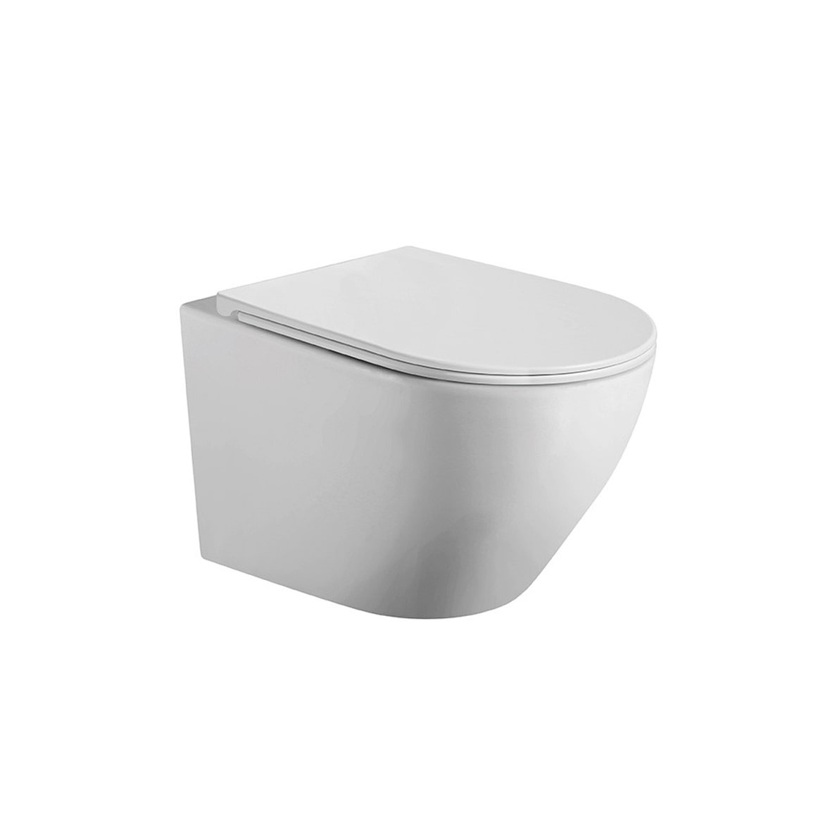 Wc Inodoro Suspendido Empotrado Rimless Blanco Mate | Vater Colgante de Cerámica Blanco Mate con Montaje a Pared