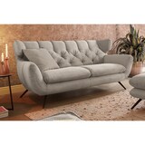 thumbnail of KAWOLA Sitzgruppe CHARME 3-Sitzer Sessel Hockerbank Cord steingrau