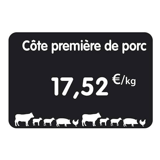 Étiquette Boucherie « TOUT COMPRIX » Noire