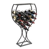 thumbnail of DanDiBo Weinregal Weinglas Design Metall Schwarz Flaschenregal stehend 100 cm 96211 für 15 Flaschen Schmiedeeisen