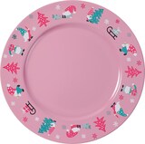 thumbnail of Dekoteller 33cm Kunststoff mit Wichtel Motiv - Rosa
