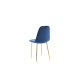 thumbnail of Polar Esszimmerstuhl Velour blau, Messing dekor.