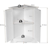 thumbnail of Armario de baño esquinero COSTWAY con 2 puertas de listones, armario de baño de madera, armario de almacenamiento