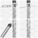 thumbnail of vidaXL Zaunpfosten Silber 25 x 1 m (50 mm Maschen) Stahl