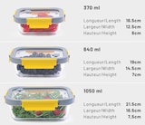 thumbnail of PIKA - Lot de 3 boites alimentaires sous vide en verre + pompe de mise sous vide - 370ml + 640ml + 1050ml - Micro-ondes, four, congélateur - GlassShoc