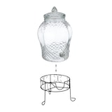 thumbnail of Relaxdays Getränkespender mit Ständer, Limobehälter 8L, Edelstahl Zapfhahn & Deckel, Wasserspender, Glas, transparent