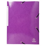 thumbnail of Exacompta  Cod. 55826E - Cartella 3 lembi con elastici Maxi Capacity Iderama cartoncino lustré 425 g/mq - 24x32cm viola  - Confezione da  25 pz.
