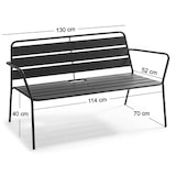 thumbnail of Divano da terrazza in metallo giallo