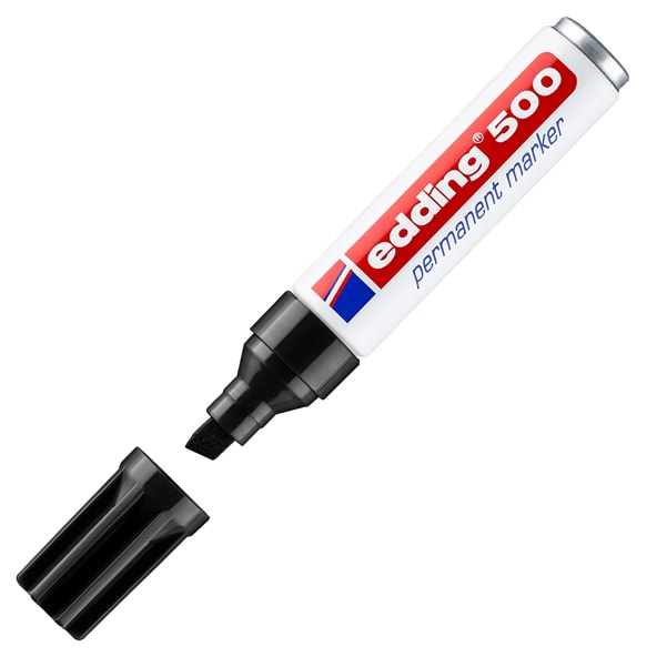 Marcador 500 cuña 2-7mm negro recargable con edding T 25