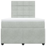 thumbnail of vidaXL Boxspringbett mit Matratze Hellgrau 120x190 cm Samt