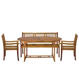 thumbnail of Möbilia 4-tlg. Garten-Sitzgruppe | 1 Tisch, 2 Armlehnstühle, 1 Bank | Akazie-Holz natur | 31020018 | Serie GARTEN