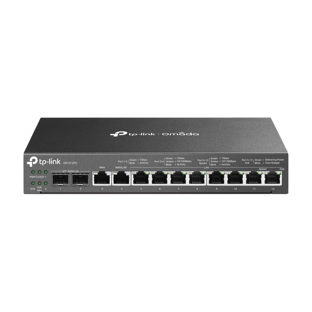 Tp-link ER7212PC Routeur Omada VPN 4 ports WAN/SFP 8 ports Gigabit PoE