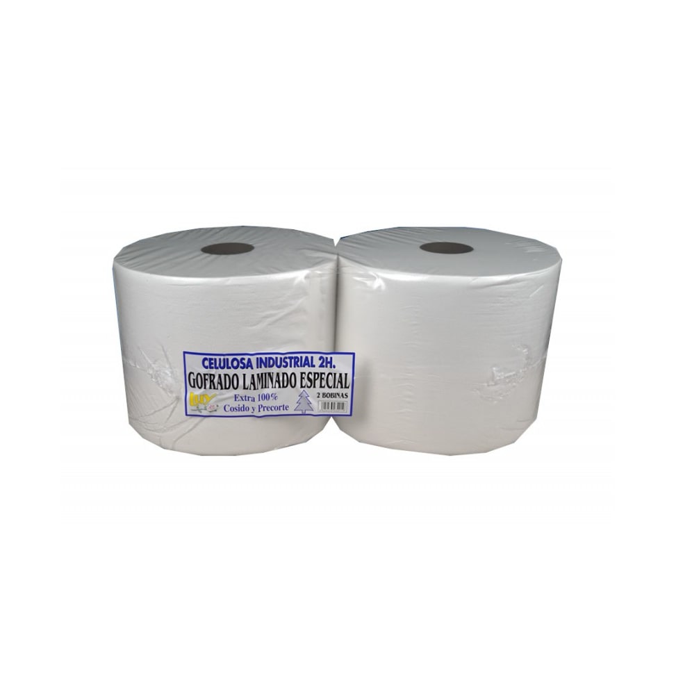 Confezione da 2 Bobine Industriali Extra Goffrate da 4 kg. Bianco