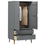 thumbnail of vidaXL Kleiderschrank MOLDE Grau 90x55x175 cm Massivholz Kiefer