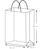 thumbnail of DeinPack Papiertüten aus Kraftpapier - 50 x schwarze Papier Tüten 32 x 12 x 41 cm