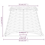 thumbnail of vidaXL Lampenschirm Weiß Ø15x12 cm Korbweide