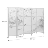 thumbnail of Paravent HWC-O70, Trennwand Sichtschutz Raumtrennung Naturmotive Holz MVG Polyethylen 170x227cm ~ Berge