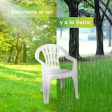 thumbnail of Solycarpa Silla para exterior de Plástico blanca con Reposabrazos. Apilable y Resistente