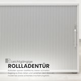thumbnail of bümö Aktenschrank abschließbar mit Rollladen, Rollladenschrank für Ordner & Co. - Büroschrank mit Rollo, abschließbarer Ordnerschrank aus Holz in