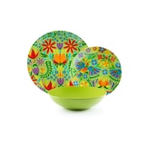 thumbnail of Excelsa service 18 assiettes Mexican Flowers porcelaine multicolore